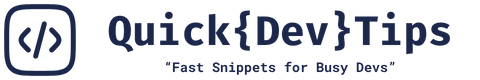 QuickDevTips – Fast WordPress, PHP, Bootstrap Tricks for Developers
